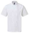 PR902 Premier Coolchecker® Short Sleeve Chef's Jacket White colour image